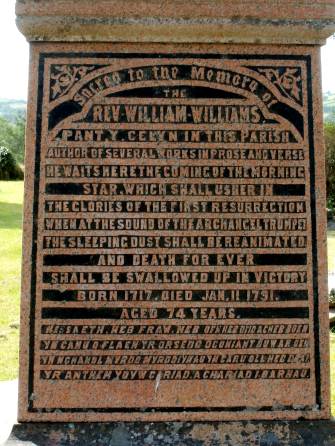 William Willams Memorial at Llanfair-ar-y-bryn