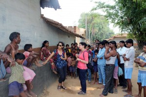 Lucy & Anamika in one of the rural villages